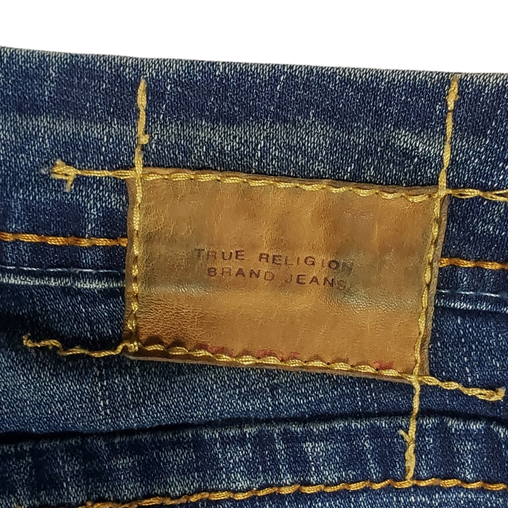True Religion Jeans Size 31. Button Fly Low Rise Flare Thick Stitch - Picture 10 of 16